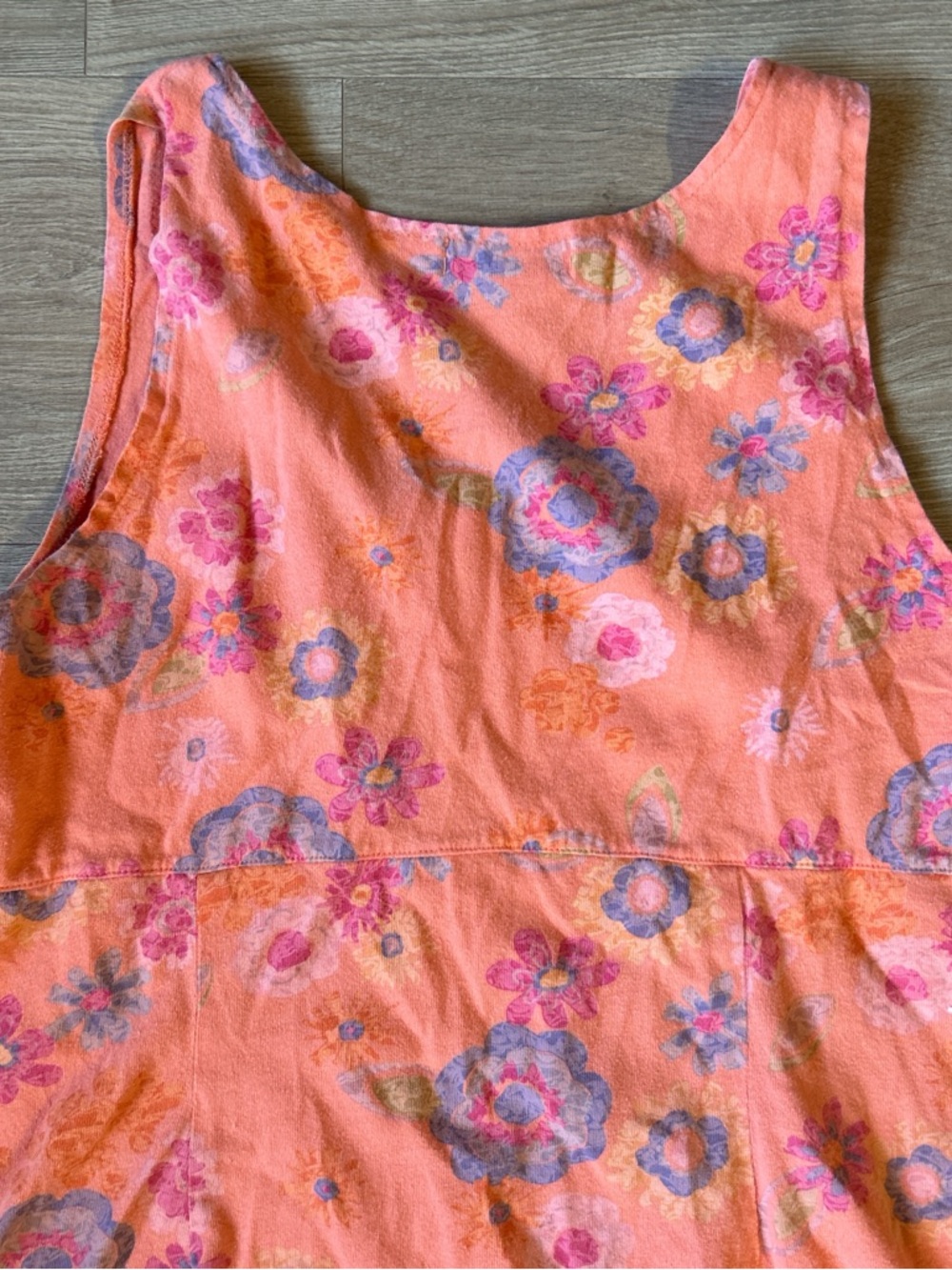 Fresh Produce 100% Cotton Coral Floral Scoop Neck Summer Dress - Picture 6 of 8